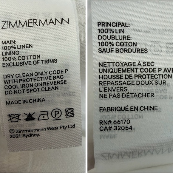 Zimmermann Linen Day Midi Dress Puff Sleeve Pockets Olive Green Toile Floral 6 - Picture 10 of 13